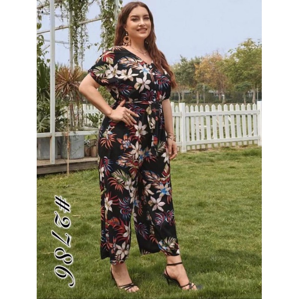 F&f floral print jumpsuit deals