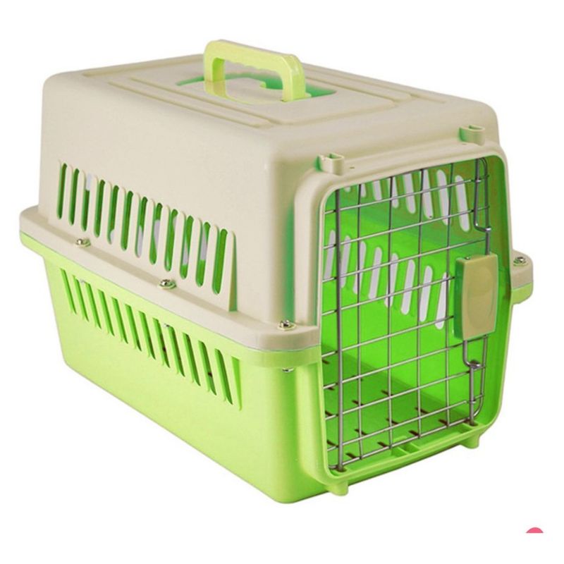 Pet Carrier Cage Travel Crate Dark Blue for Cats and Dogs Petto Ai/Paw