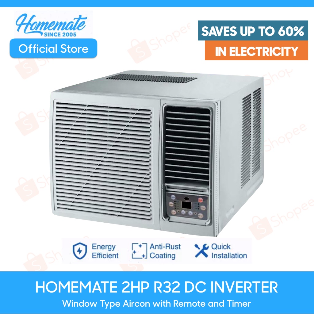 Homemate 2HP Window INVERTER Aircon R32 Window Type Air Conditioner