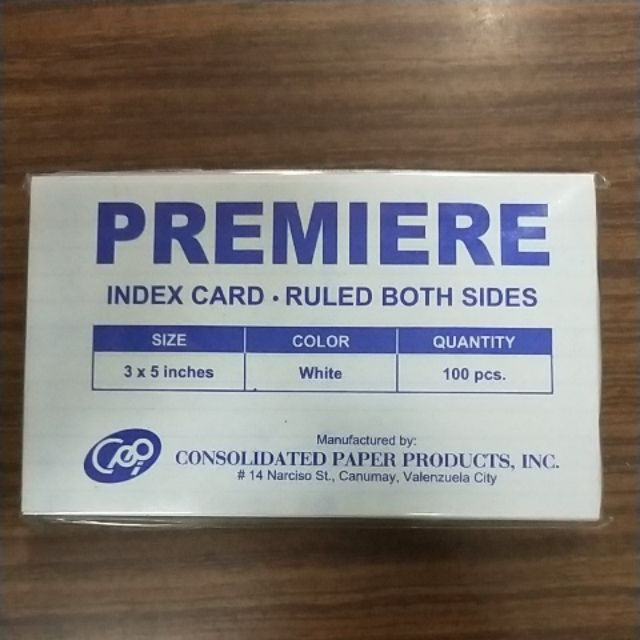 index card 1/8 3x5 100pcs Shopee Philippines