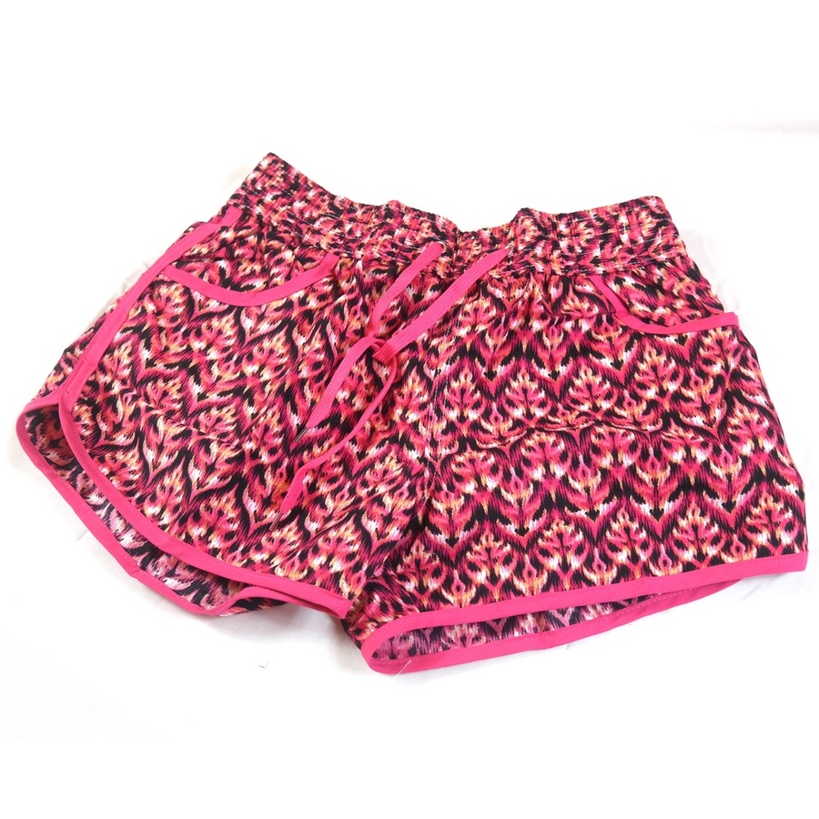 SEXY WOMEN SHORTS PRINTED PATTERN DESIGN GARTERIZED BOARD SHORT BEACH ...