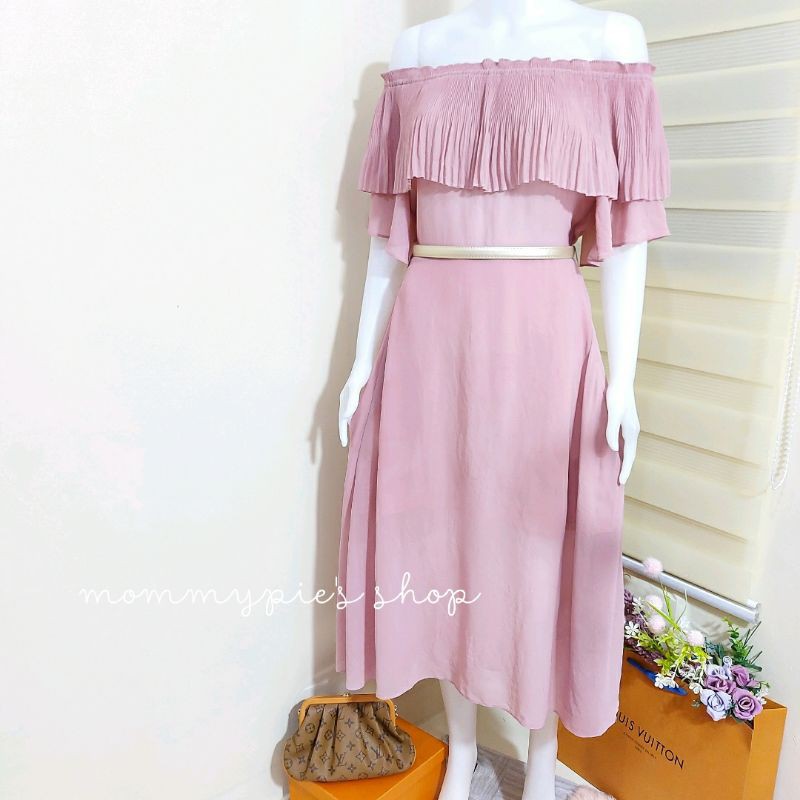 Off shoulder shop dress shopee