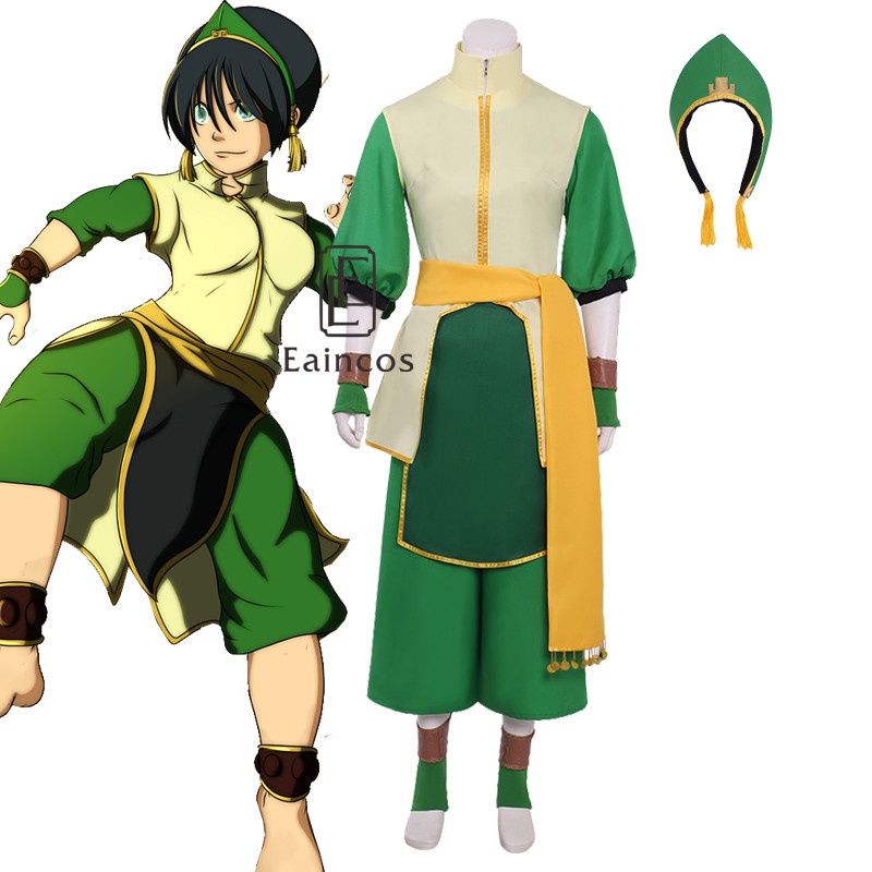 Anime Avatar The Last Airbender Toph Beifong Cosplay Costume Halloween 