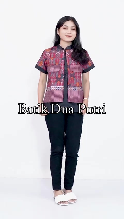 Batik Women Men Couple Uniform Modern elegant Motif Dua Putri Batik ...