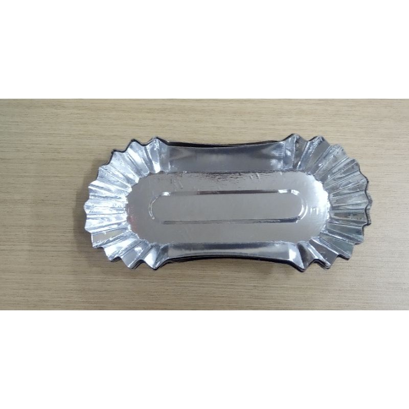 Kikiam Tray Silver Kikiam Plate Takoyaki Tray Silver Disposable