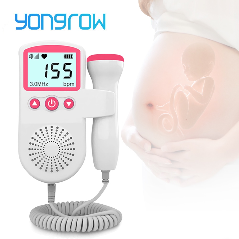 Yongrow Fetal Doppler Upgraded Fetal Home Pregnancy Heart Rate Monitor ...