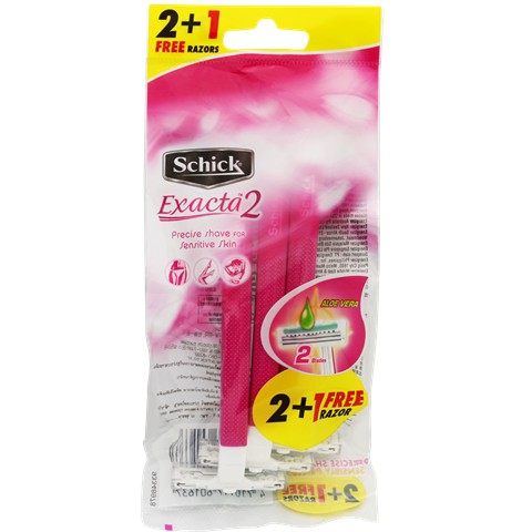 Schick Razor Exacta 2 Aloe Vera for Women 2pcs + 1 | | Shopee Philippines