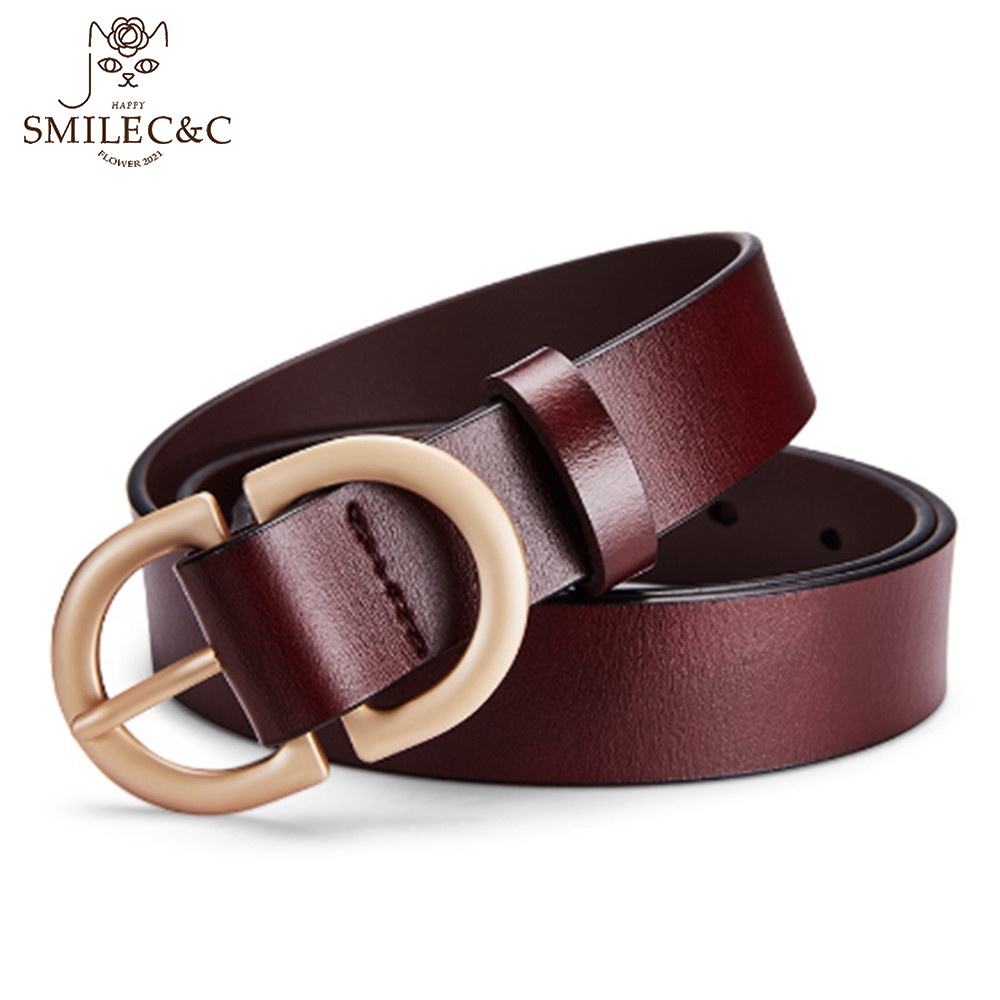 SmileFairyCC 【COD Ready Stock】 Women Fashion Simple Leather Belt Women  Belt Black Belts