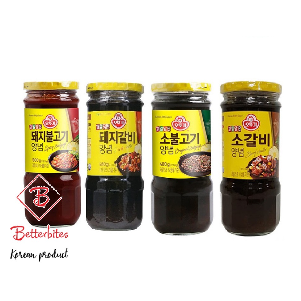 Ottogi Barbecue Sauce (Pork Galbi,Beef Galbi, Original Bulgogi, Spicy