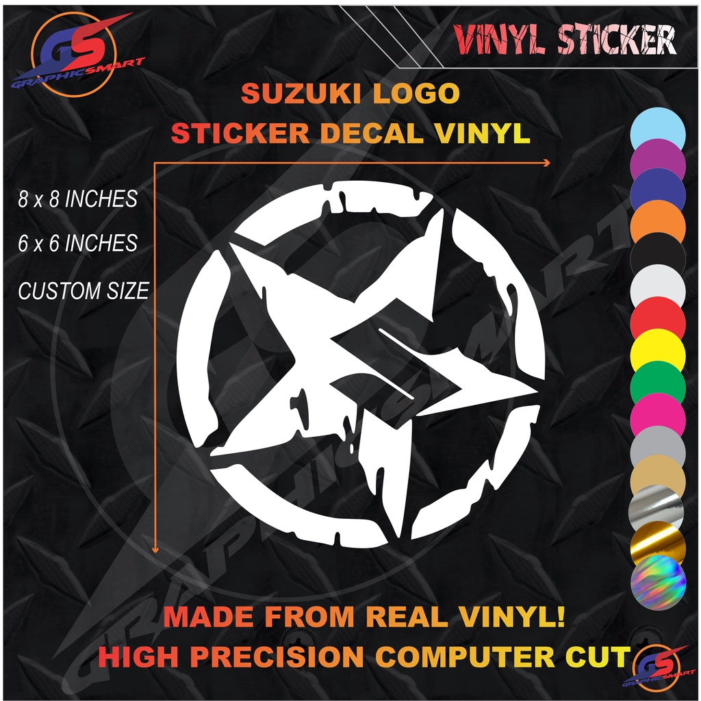 Suzuki Logo Car and Motorcycle Sticker Vinyl Decal