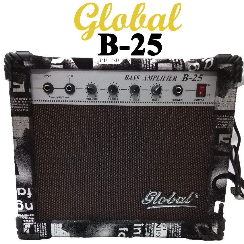 Authentic Global Ba 25 25w Bass Guitar Amplifier Black Shopee