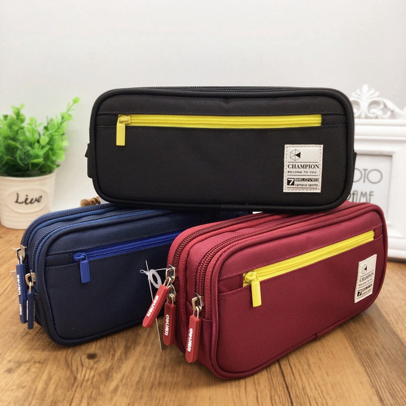 Canvas pencil bag hot sale