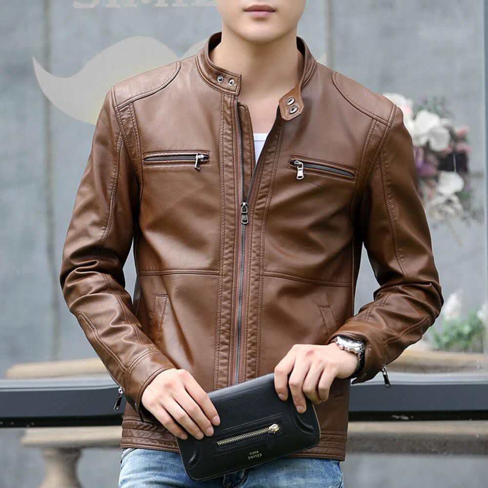 Leather jacket hot sale semi formal