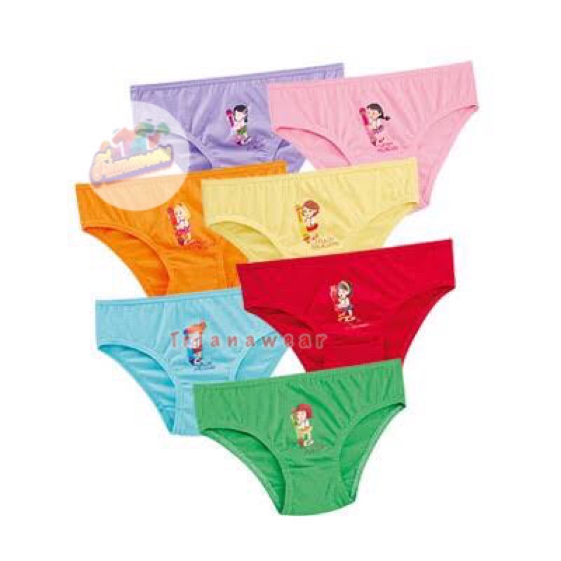 Assorted 6pcs Branded Panty for Kids Colored Undies Girls Underwear Natasha randomtrianawears