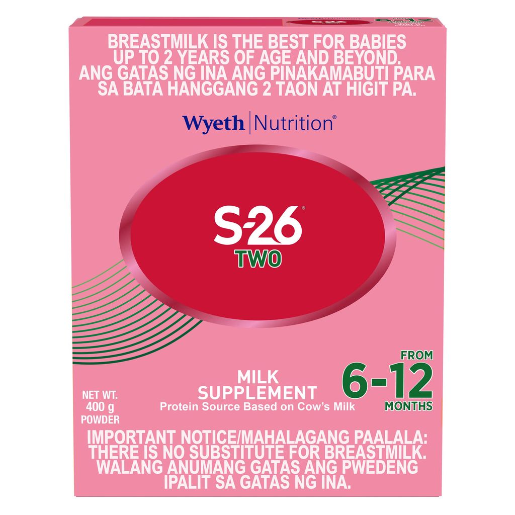 S-26 TWO Milk Supplement for 6-12 Months Box 400g | Shopee Philippines