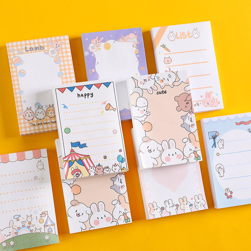 Sticky Notes Post Note Student Cartoon Note Book Cute Note Paper Tear ...