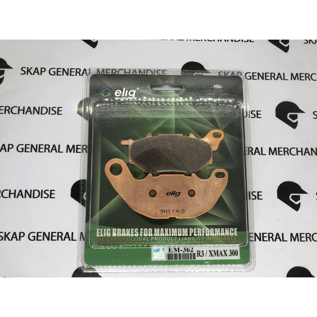 ELIG BRAKE PAD, FRONT & REAR XMAX / R3 ( EM362 / EM365 ) Shopee