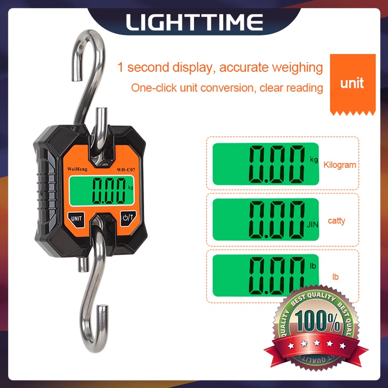 Electronic Hanging Scales 100kg 50g Digital Stainless Steel Hook