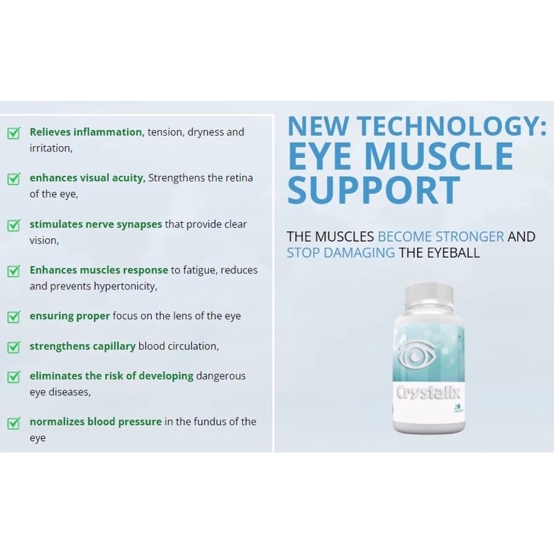 CRYSTALIX YOUR EYE HEALTH AND OPTIMAL VISION SUPPORT 20 CAPSULE