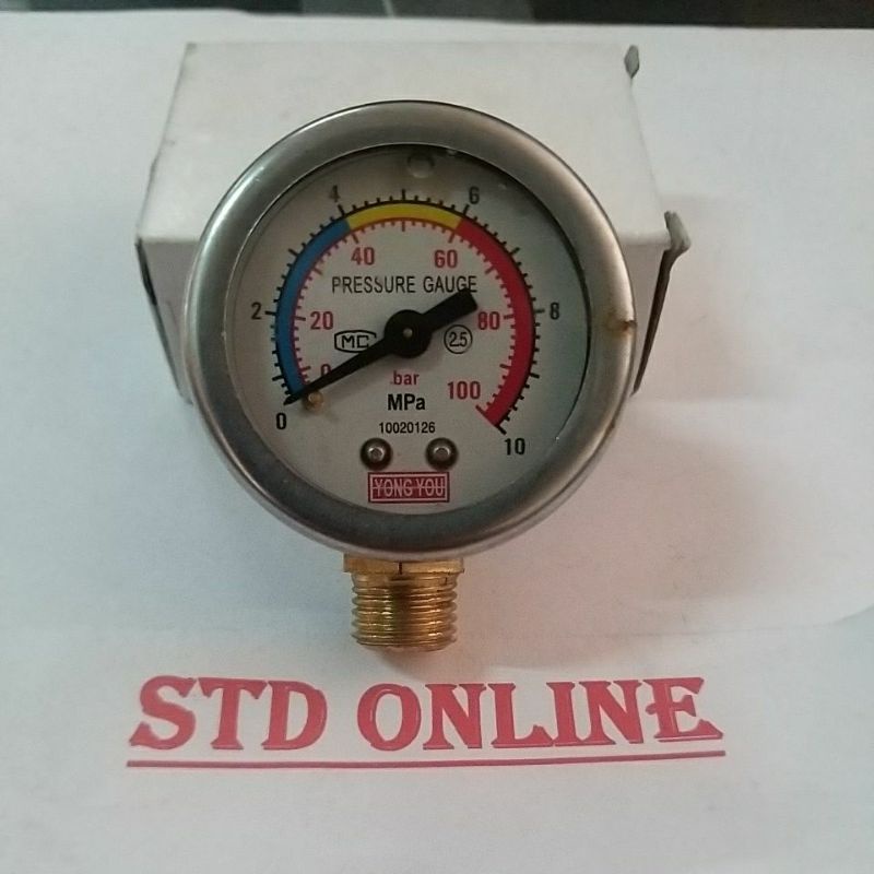 Sc 22 MANOMETER AMPERE Water PRESSURE PRESSURE GAUGE STEAM | Shopee ...
