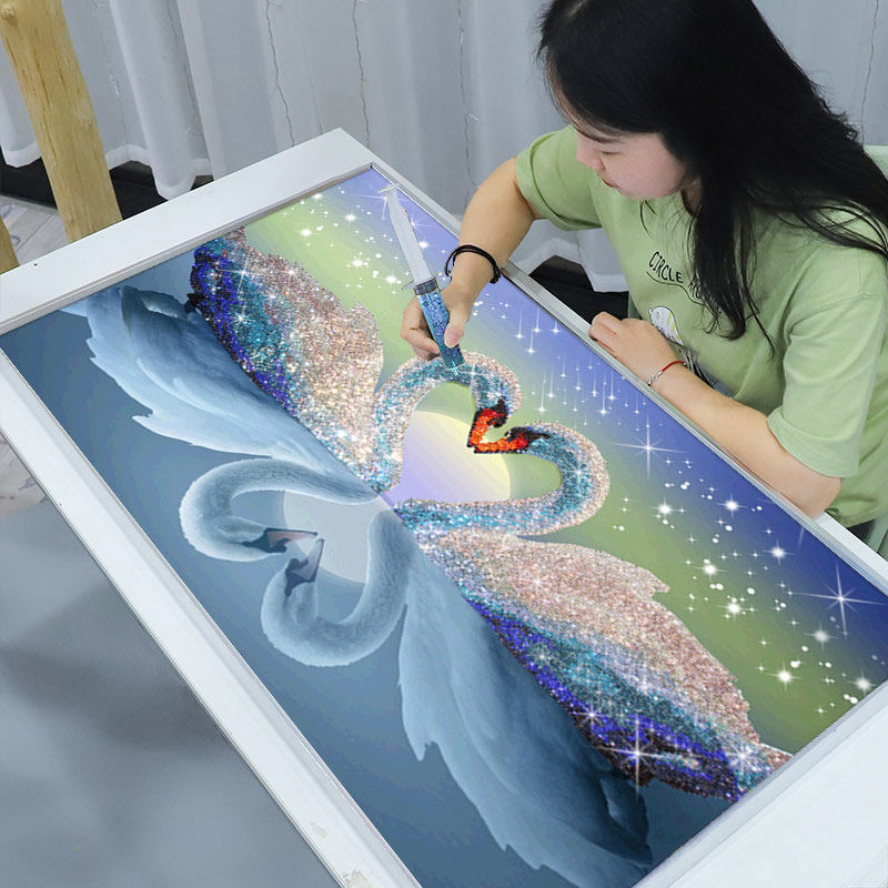 5D DIY Diamond Painting Swan Mosaic Cross Stitch Kits High Quality