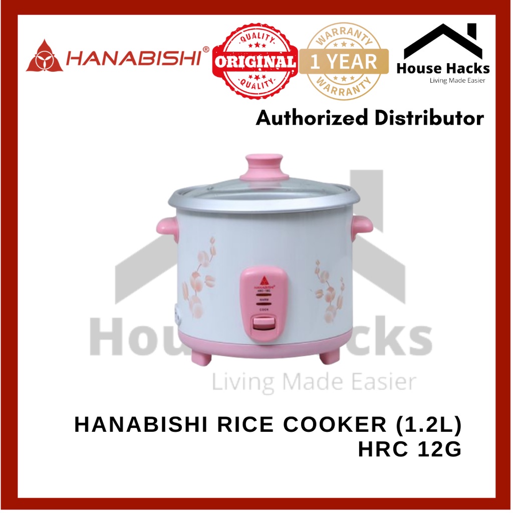 Hanabishi Rice Cooker (1.2L) HRC 12G (House Hacks) Shopee Philippines