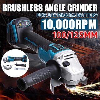 18V 800W 125mm Brushless Cordless Impact Angle Grinder no battery DIY Power  Tool Cutting Machine Polisher for Makita Battery