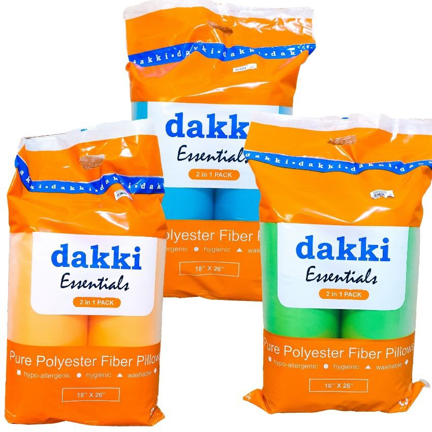 Dakki 2 in 1 Pack Pure Polyester Fiber Pillows | Shopee Philippines
