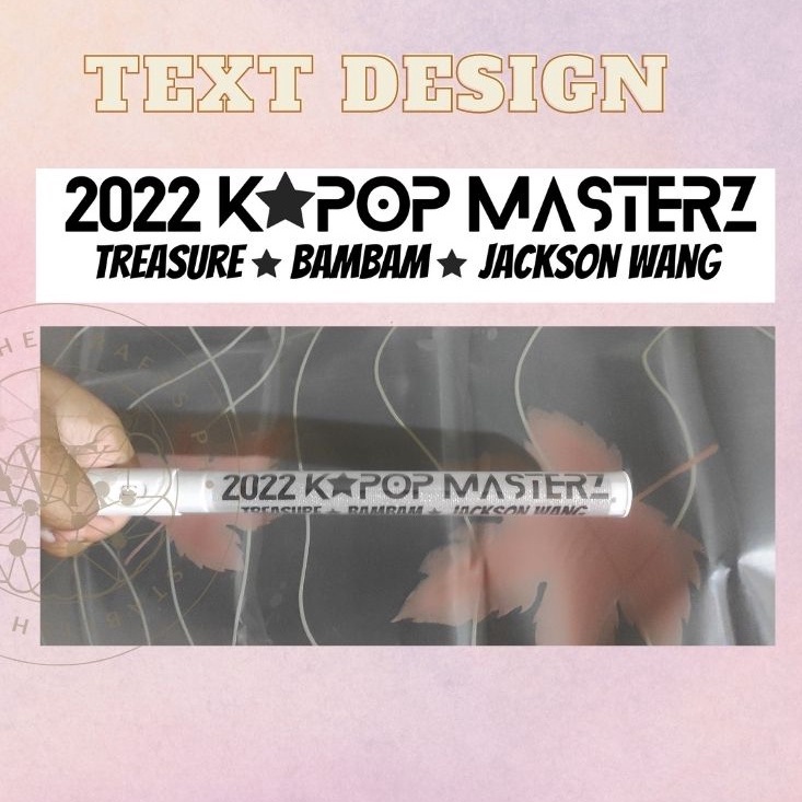 KPOP MASTERZ LIGHTSTICK UNOFFICIAL LIGHTSTICK TREASURE/BAMBAM/JACKSON WANG Shopee Philippines