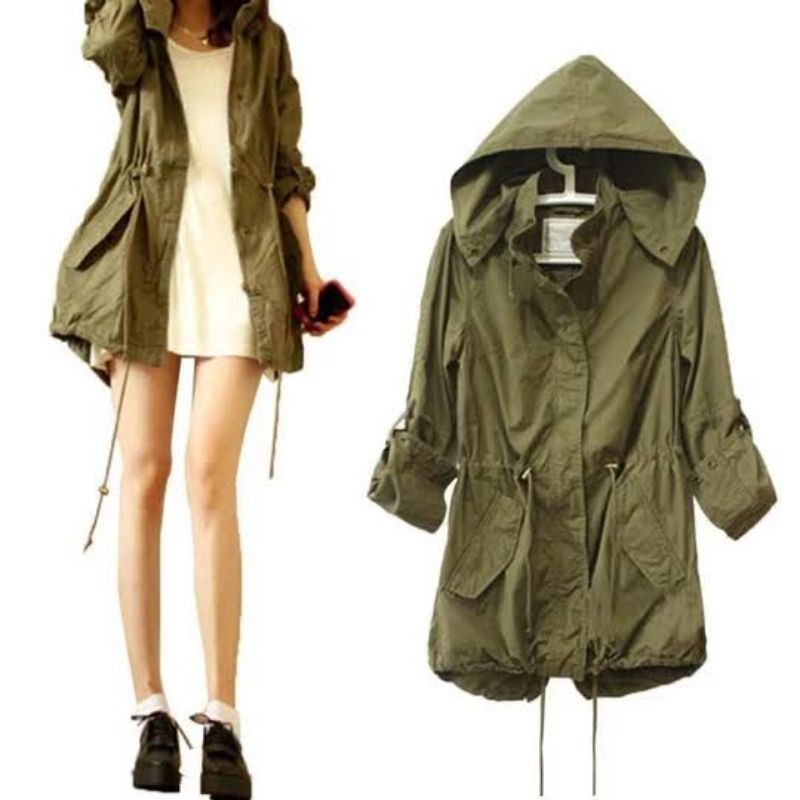 Army green parka sale