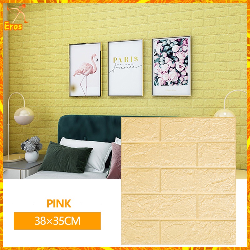 BIG SALE 38x35cm 3D Wallpaper Adhesive Wall Decor Design Foam Bricks ...