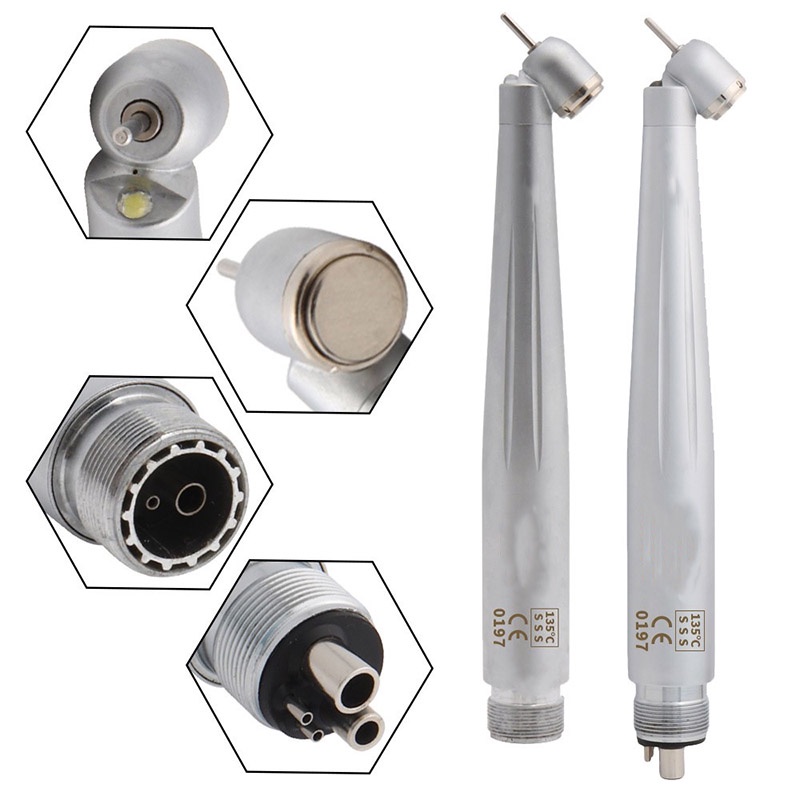 COXO Dental 3 Way Spray 3 Air LED 4 Hole High Speed Handpiece Self Po – Waly