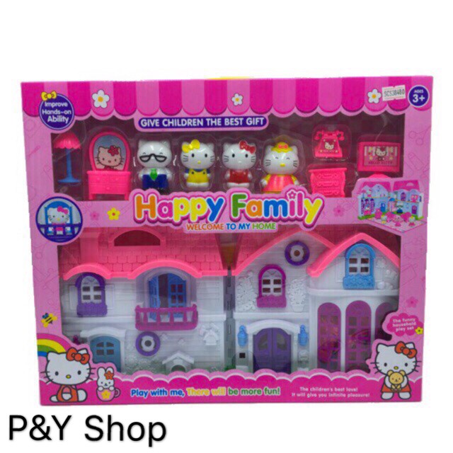 P&Y Shop hello kitty happy family doll house | Shopee Philippines