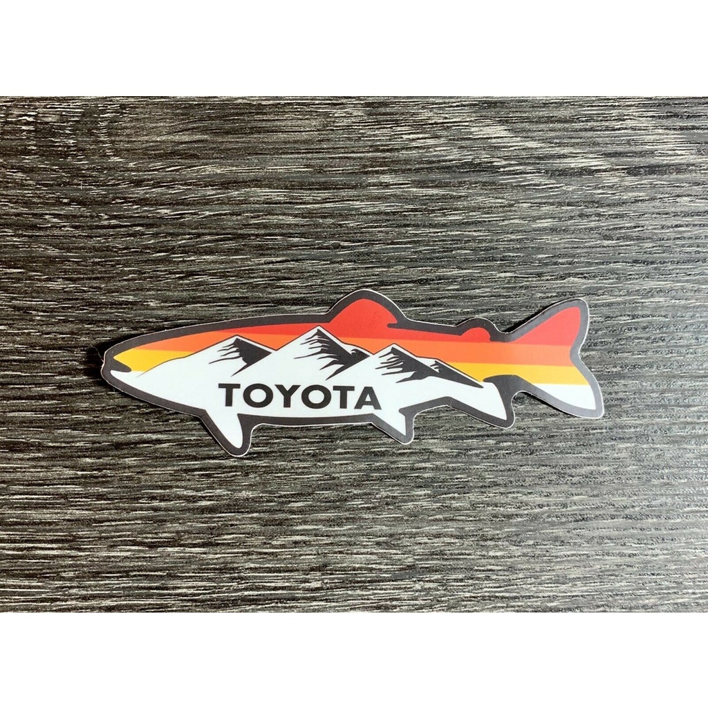 Toyota Fishing Sticker Decal Tundra Tacoma SR5 4X4 4Runner Fj Land