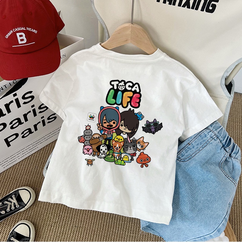 TocaBoca Toca Boca Life World Pattern Cartoon Kids T-Shirt Funny ...