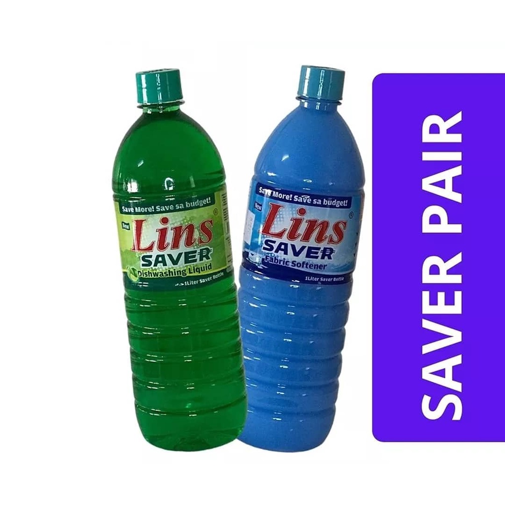 Lins Saver Dishwashing Liquid Lemon 1 Liter / Promo Pack Shopee