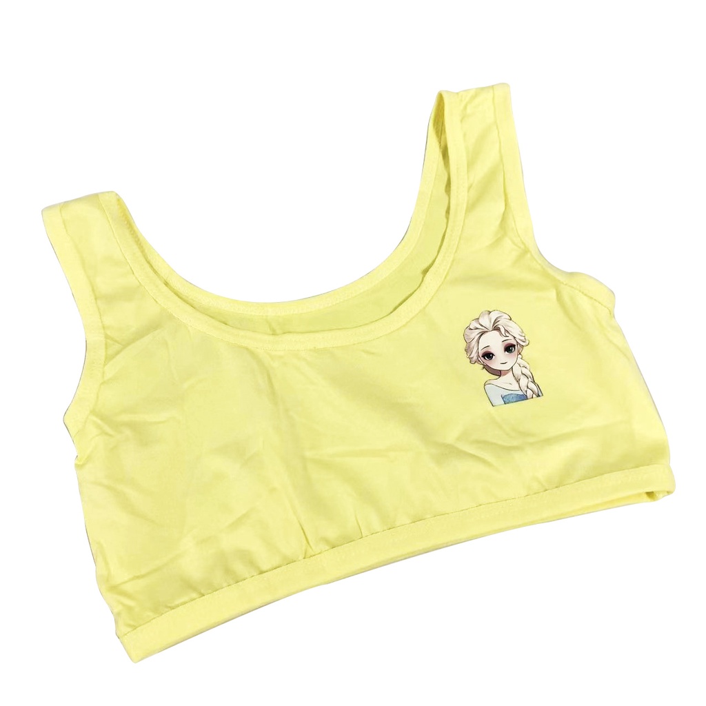 WM Teenage Girl Cartoon Training Bra Soft Cotton Prevent Nipple ...