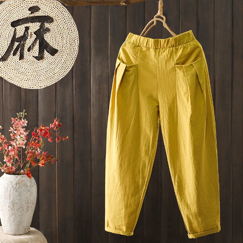 cotton-seven-pants-women-s-new-loose-high-waist-summer-ladies-harem
