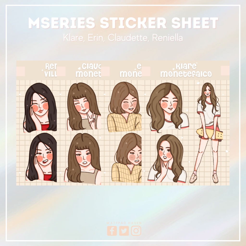 Jonaxx merch: Montefalco girls sticker sheet | Shopee Philippines