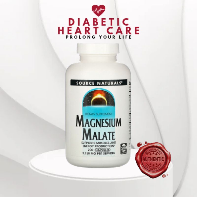 Diabetic Heart Care | Source Naturals Magnesium Malate, Supports ...