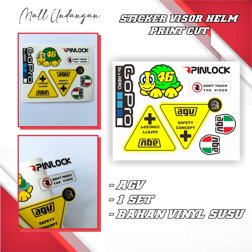 Helmet VISOR SET Sticker/Helmet VISOR Sticker READY/AGV KYT NHK