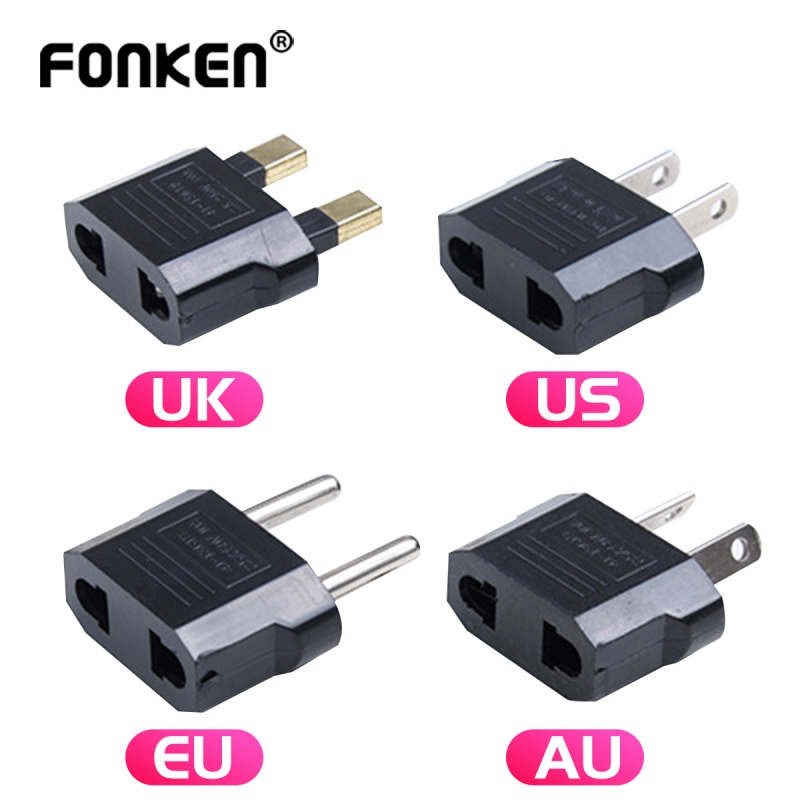 Fonken Power Plug Adapter US to EU Converter Travel Electrical Socket