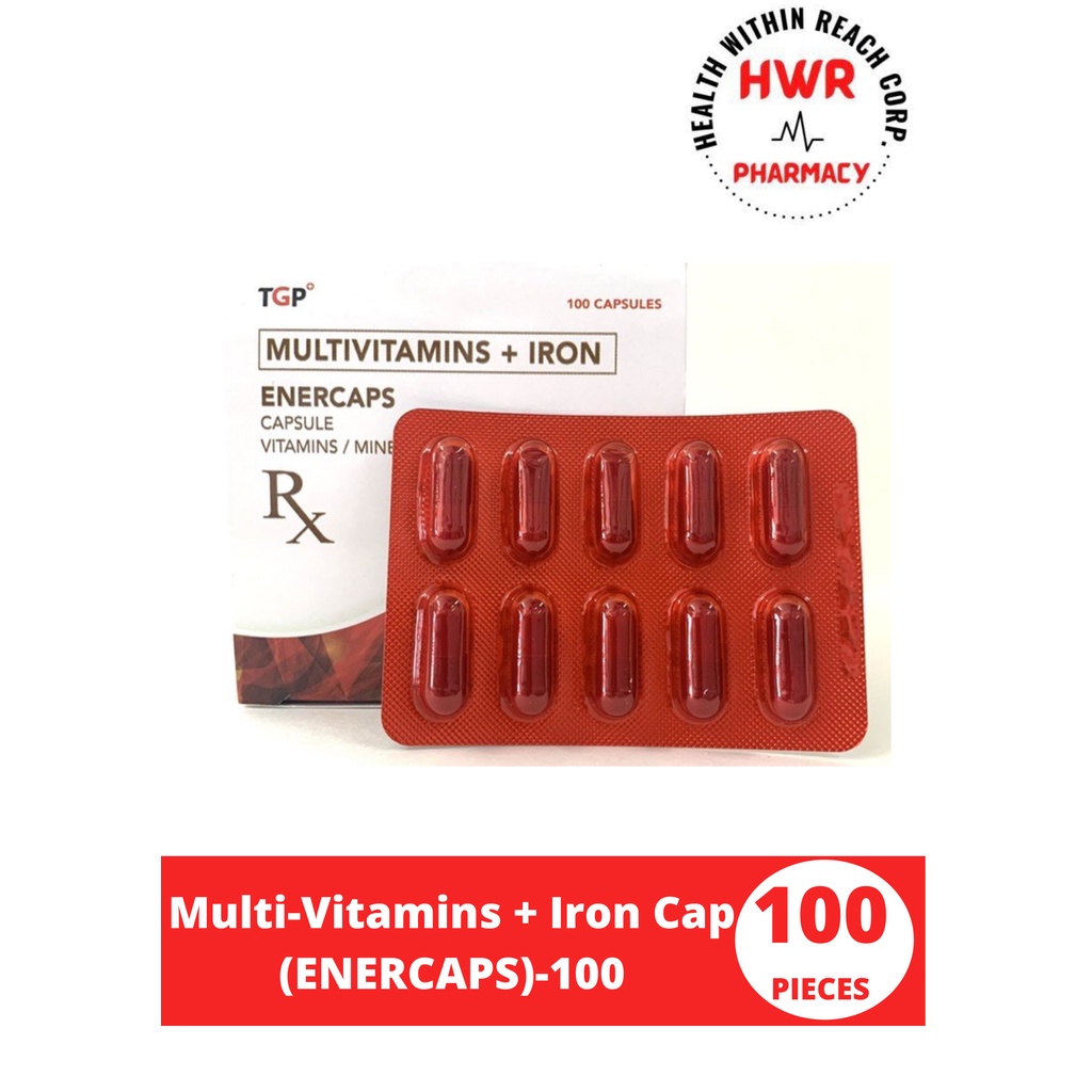 MultiVitamins + Iron Cap (ENERCAPS)100 Shopee Philippines