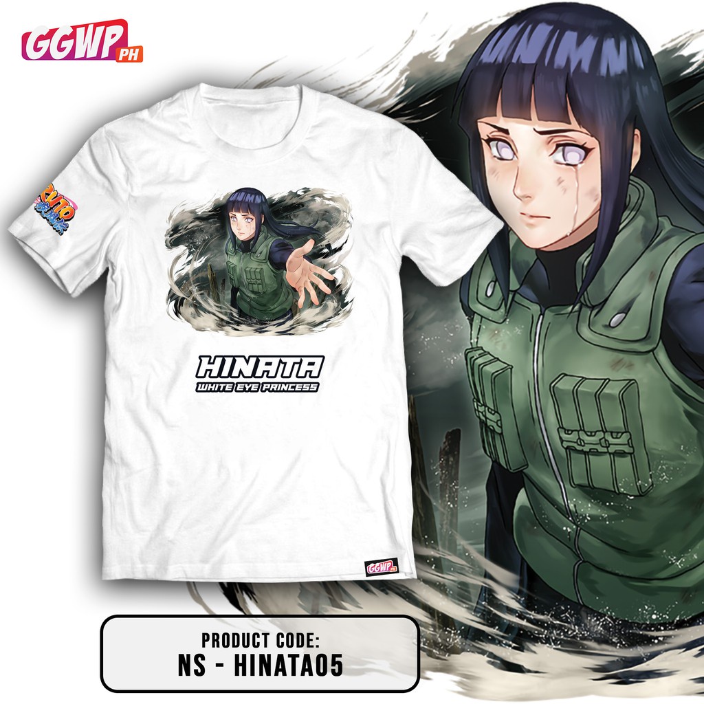 ∈ GGWP - Naruto Shippuden High Quality White Dry-Fit Tshirt - Hinata ...