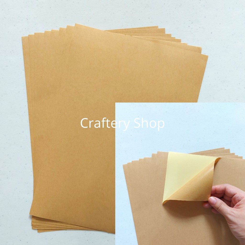 Kraft Sticker Paper A4 5 PIECES Printable | Shopee Philippines