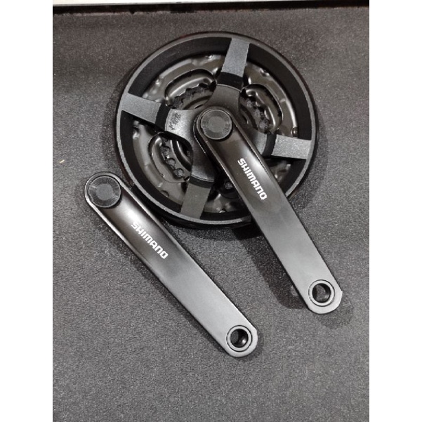 Guarnitura Tripla Shimano 42/34/24T 165mm Per MTB E City Bike - 8 Velocità