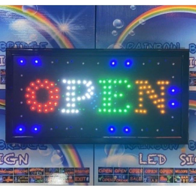 OPEN 4COLORS - RAINBOW BRIDGE LED SIGNAGE (New-Small-Large) #SIZE ...