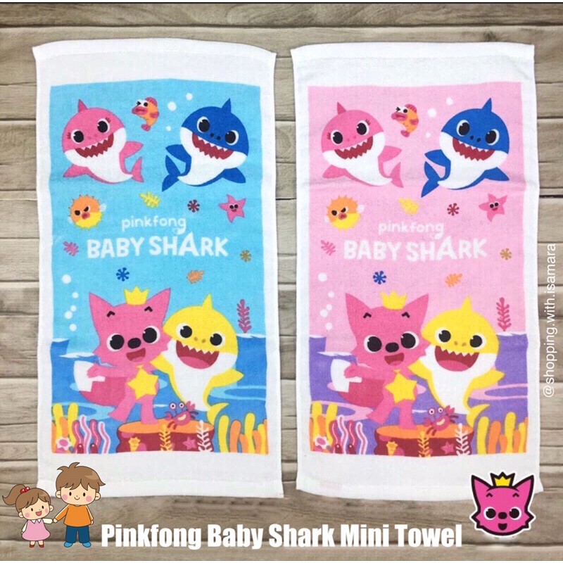 Ori Korea Pinkfong Baby Shark Mini Towel/Small Towel/Pinkfong Baby