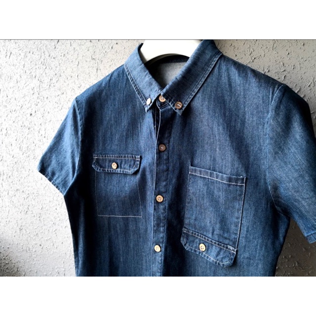 Denim polo outlet