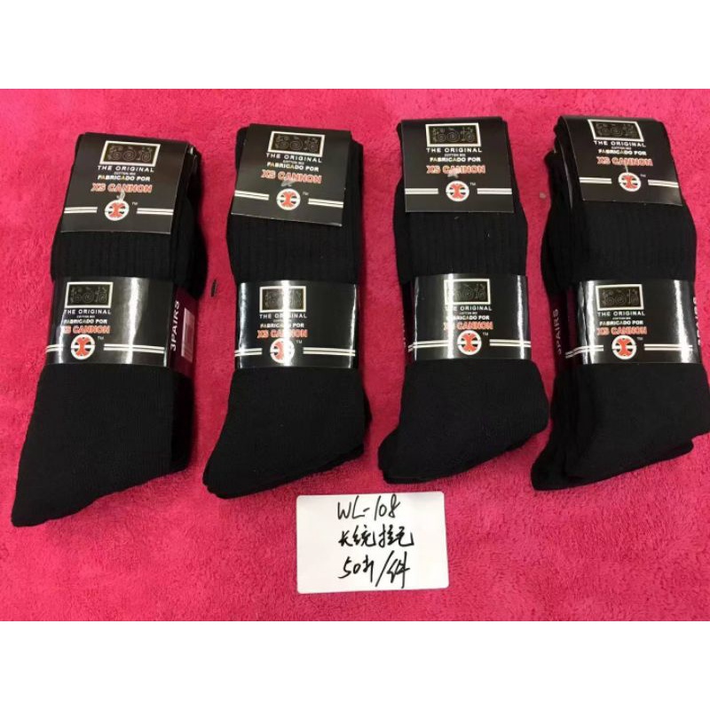 New 6pairs/12pairs cotton Long socks men's Black / white COD | Shopee ...